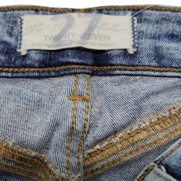 We The Free Jeans Size 27 W25"xL27.5" Skinny Jeans Stretch High Rise Jeans Blue - Picture 6 of 6
